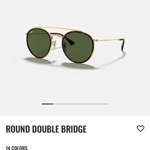 Ray Ban round Double Bridge sunglasses